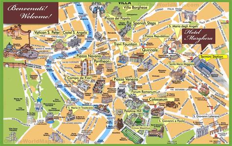vatican city rome map|interactive map of rome attractions.
